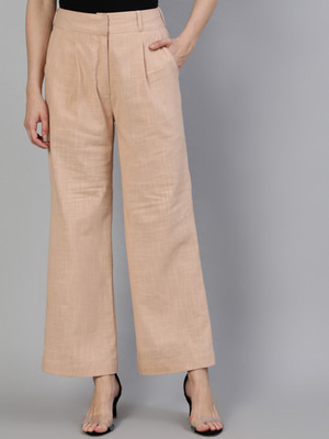 Jaipur Kurti Flared Women Pink Trousers