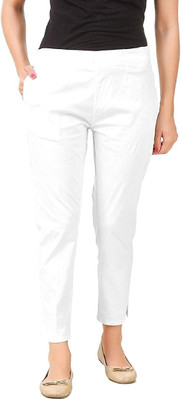 HouseOfCommon Regular Fit Women White Trousers