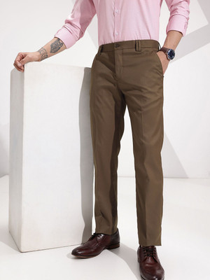 INVICTUS Slim Fit Men Brown Trousers