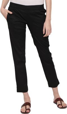 V-MART Solid Women Black, Black Track Pants