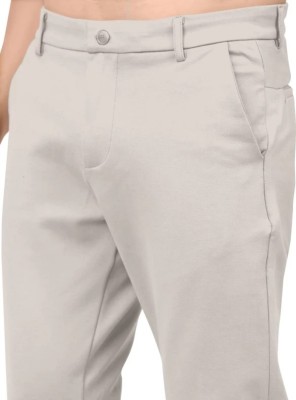 Spencer Slim Fit Men Cream Trousers