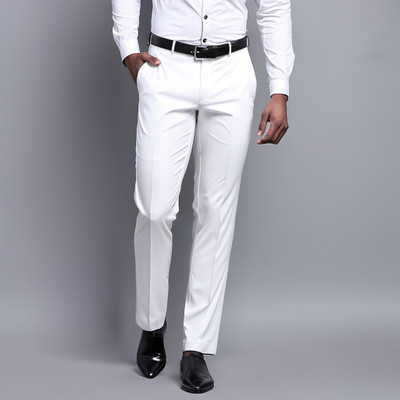 AXOLOTL Regular Fit Men White Trousers