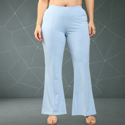 nitafashion Comfort Fit, Regular Fit Women Light Blue Trousers