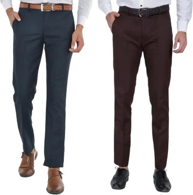 Macberrys Regular Fit Men Multicolor Trousers