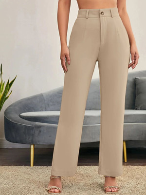 CHEMISTRY Relaxed Women Beige Trousers