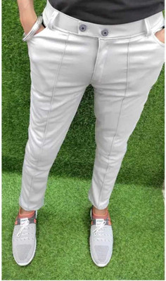 BONSAIPLUS Slim Fit Men Grey Trousers