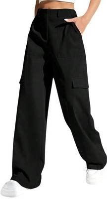 Leriya Fashion Regular Fit Women Black Trousers