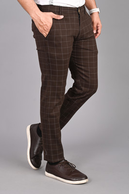 FUBAR Slim Fit Men Brown Trousers