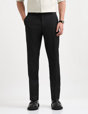 ARROW Tapered Men Black Trousers