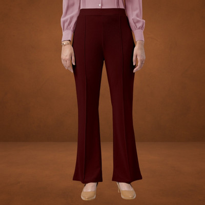 nitafashion Loose Fit Women Maroon Trousers