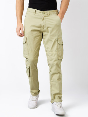 Spykar Regular Fit Men Green Trousers