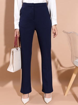 Tokyo Talkies Regular Fit Women Dark Blue Trousers