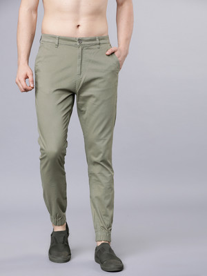 HIGHLANDER Slim Fit Men Green Trousers