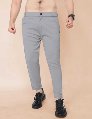 USIGO Comfort Fit Men White Trousers