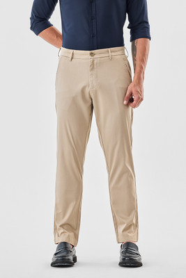 Snitch Slim Fit Men Khaki Trousers