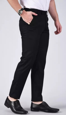 VXnine Regular Fit Men Black Trousers