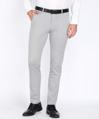 PETER ENGLAND Slim Fit Men Grey Trousers