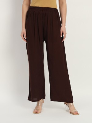 thread plus Relaxed Women Brown Trousers