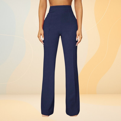 nitafashion Loose Fit Women Dark Blue Trousers