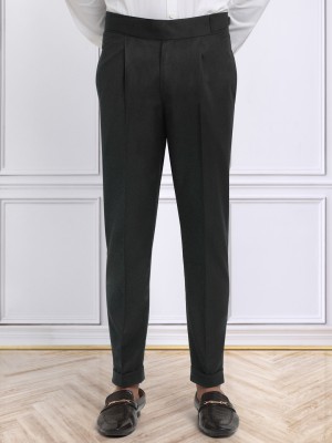 Klotthe Slim Fit Men Black Trousers