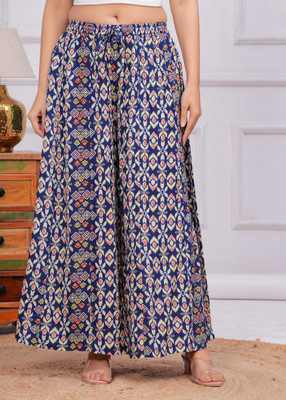 MEERANSHI LIVING Flared Women Blue Trousers