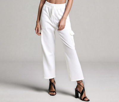 DAKSHAANDWARDROBE Comfort Fit Women White Trousers