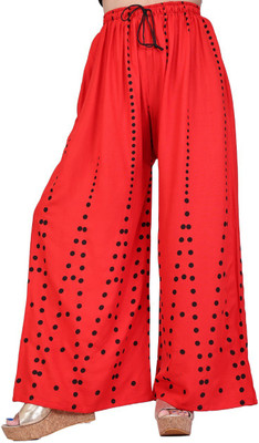 AREEBA COLLECTION Flared Women Red Trousers