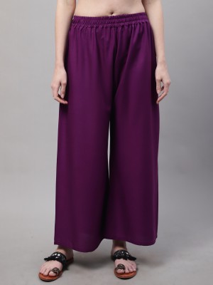 LAVENUE Flared Women Purple Trousers