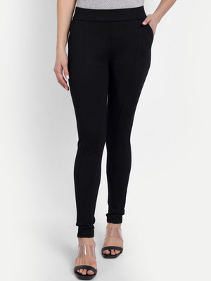 NEXT ONE Slim Fit Women Black Trousers