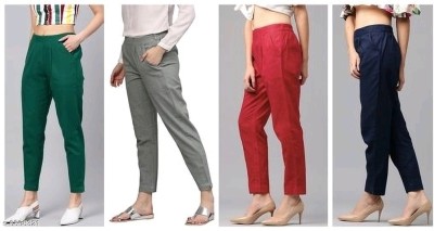 LIYARA Regular Fit Women Multicolor Trousers