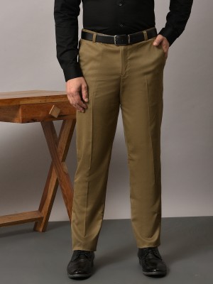 Hangup Regular Fit Men Khaki Trousers