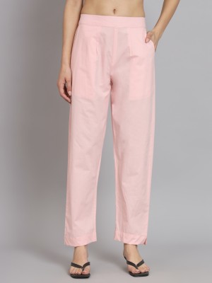 REAM Regular Fit Women Pink Trousers