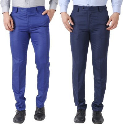 Maleno Slim Fit Men Dark Blue, Blue Trousers