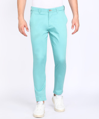 PETER ENGLAND Regular Fit Men Light Green Trousers