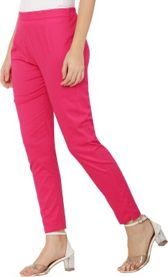 Shopbering Regular Fit Women Pink Trousers