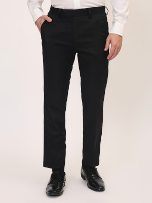 GAUMUKHI CREATION Regular Fit Men Black Trousers