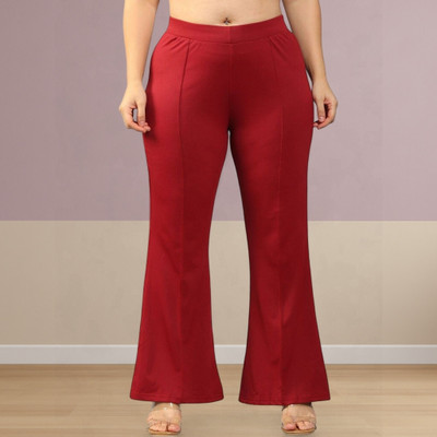 Anitafashion Loose Fit Women Maroon Trousers