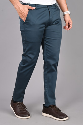 FUBAR Slim Fit Men Dark Green Trousers