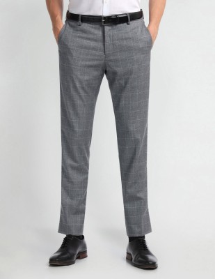 ARROW Slim Fit Men Grey Trousers