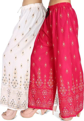 Zalorawear Straight Fit Women White, Pink Trousers