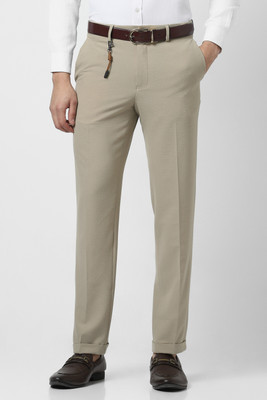 V DOT BY VAN HEUSEN Slim Fit Men Beige Trousers