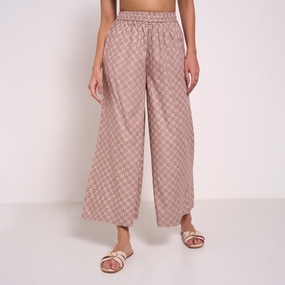 Rangmanch by Pantaloons Flared Women Brown Trousers