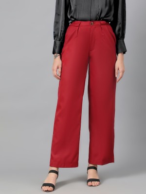 KOTTY Regular Fit Women Maroon Trousers