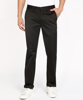 PETER ENGLAND Regular Fit Men Dark Green Trousers