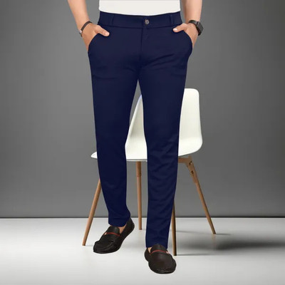 Raienterprises Regular Fit Men Blue Trousers