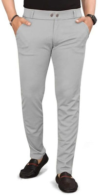 ManviFashion Regular Fit Men Grey Trousers