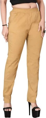 DMK Straight Fit, Regular Fit Women Beige Trousers