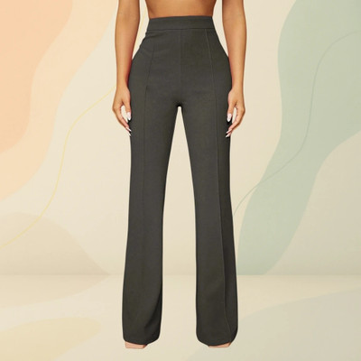 Squadfashion Loose Fit Women Grey Trousers