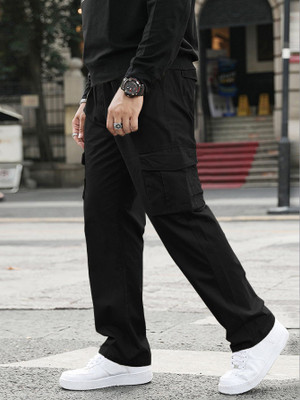 Leriya Fashion Regular Fit Men Black Trousers