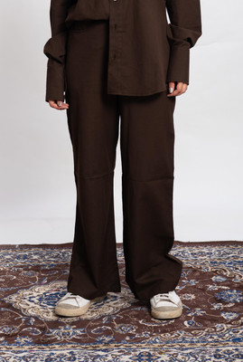 COTLUB Loose Fit Women Brown Trousers